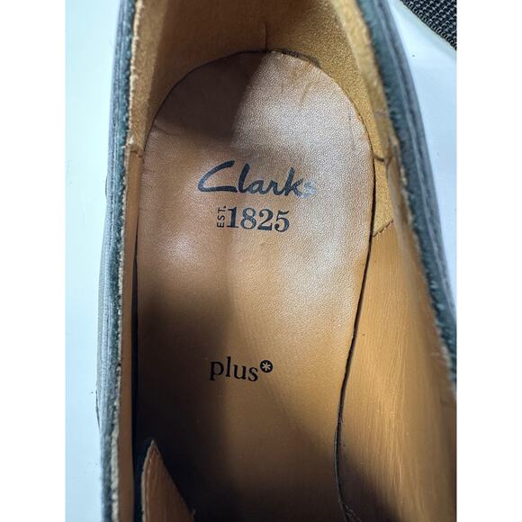 Clarks 1825 Plus* | New | Men’s 10.5 Black Leather Oxford Dress Shoes Derby - Picture 3 of 9